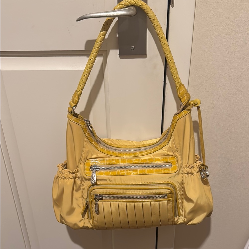 Brighton Yellow Tote Bag Purse. Lots of Pockets!